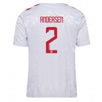Danmark Joachim Andersen #2 Bortedrakt EM 2024 Kortermet